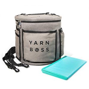 Yarn Boss Yarn Bag, Travel with Yarn and All Notions - Yarn Storage to Organize Multiple Projects and Keep Your Yarn Safe and Clean - Wide Grommets Stop Tangling for Best Crochet Bag or Knitting Bag