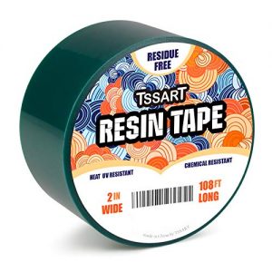 TSSART Resin Tape for Epoxy Resin Molding - Silicone Thermal Adhesive Tape, Oxidation and High Temperature Resistance Easy Peeling, Epoxy Release Tape for River Tables - 2 inch Wide 108FT Long
