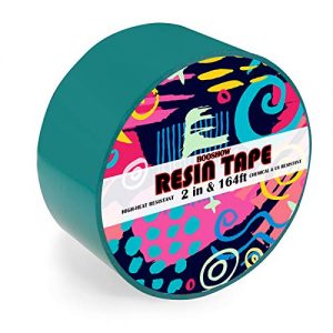 Resin Tape for Epoxy Resin Molding,Booshow Silicone Adhesive Tape, 2 inch Wide 164 Feet Long Traceless Craft Tape for Making River Tables Hollow Frame Bezels Epoxy Resin Craft Pendant
