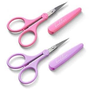 Beaditive High Precision Detail Scissors Set (2-Pc) Sharp, Fine Tips | Paper Cutting, Scrapbooking, Sewing, Crafting | Stainless Steel | Protective Cover (Pastel)