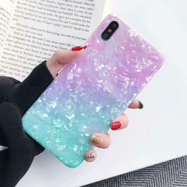 EKONEDA Bling Case For iPhone 8 Case Silicone Colorful Gradient Cases For iPhone 6 6S
