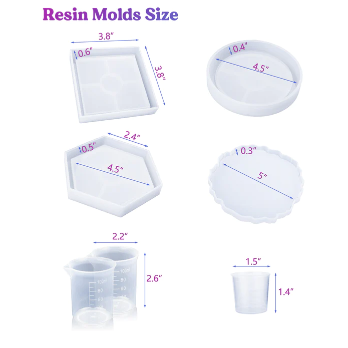 Lets resin coaster sizes
