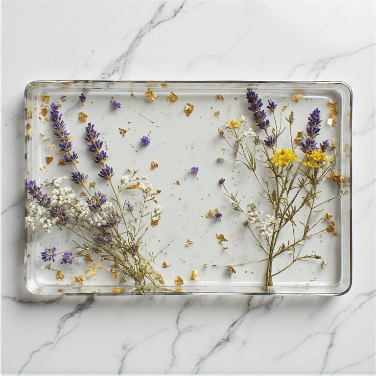 dried resin tray