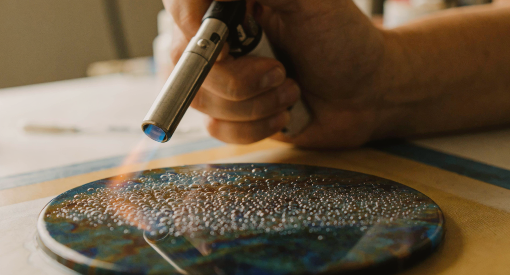 A close-up shot of a crafter